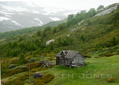 An abandoned wooden house, Skjolden, Norway.